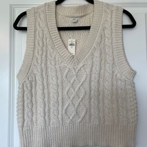 Women’s American Eagle Cable Knit Sweater Vest NWT